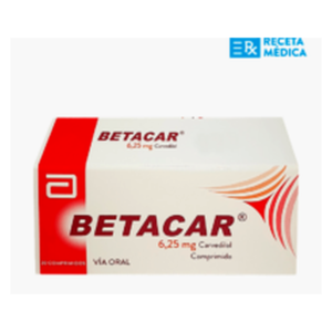 Betacar 6.25mg x 30 Comprimidos - Carvedilol en Perú