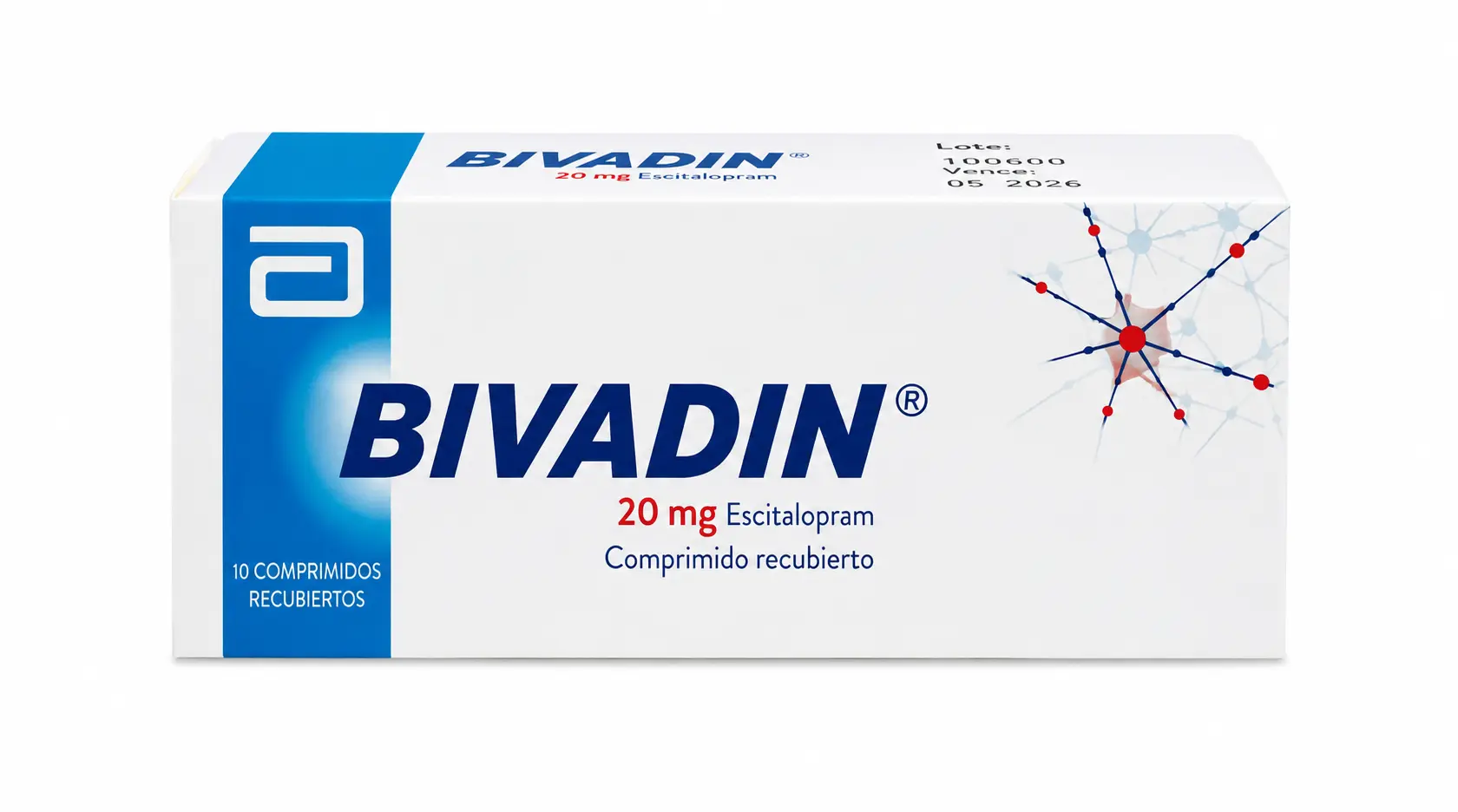 Bivadin 20 mg Escitalopram comprimidos recubiertos en Perú | Neurofármacos Perú