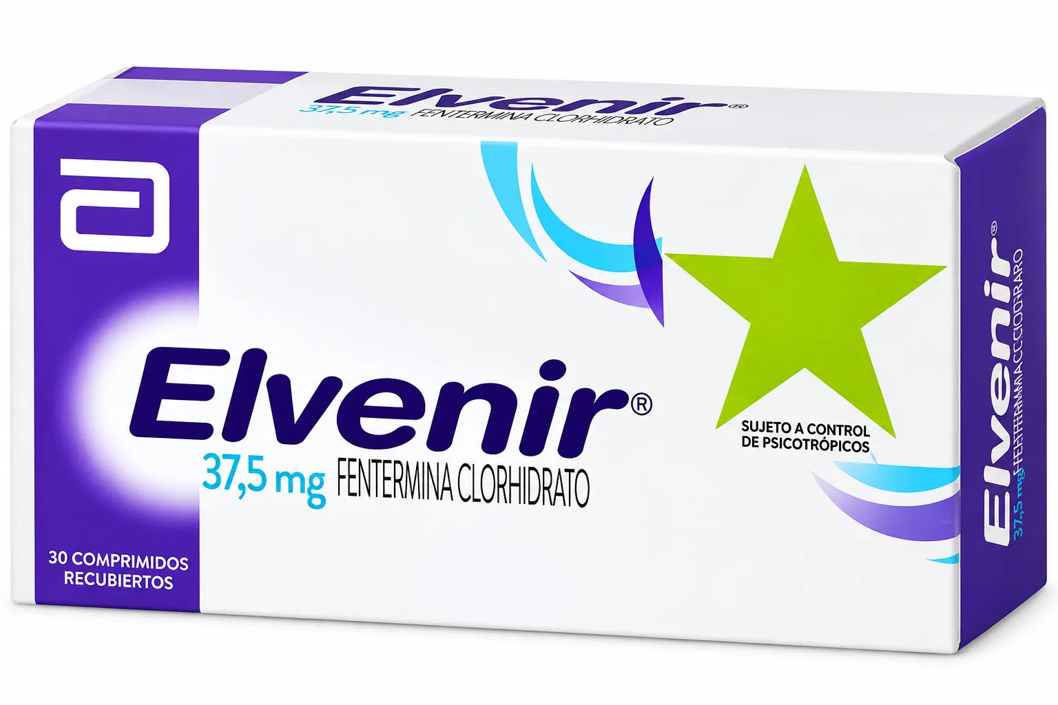 Caja de Elvenir Fentermina 37.5 mg