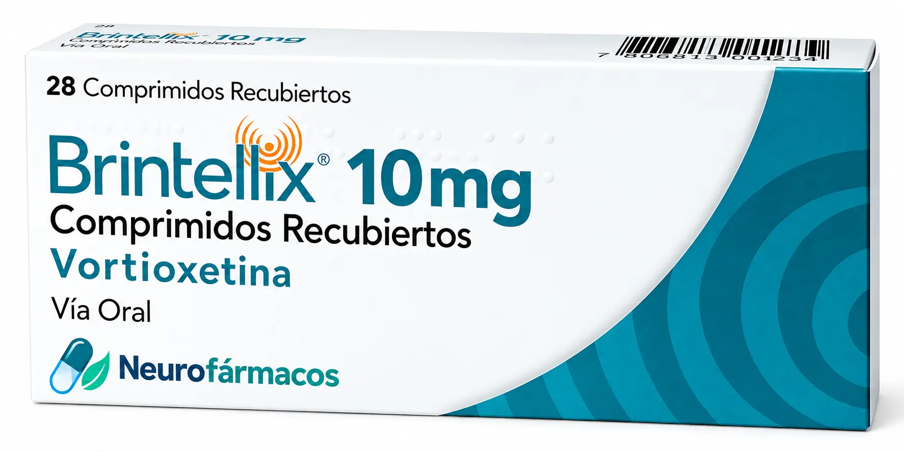 Brintellix 10 mg vortioxetina caja x 28 tabletas